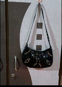 Black Embellished Shoulder Bag