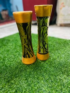 Handcrafted Decorative Bamboo Vases - Set of 2