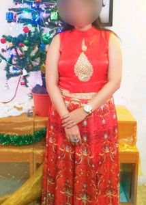 A Beautiful Floor Length Flowing Gown