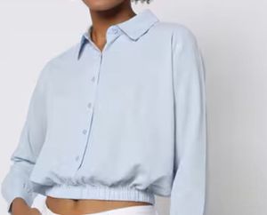 Blue Crop Shirt