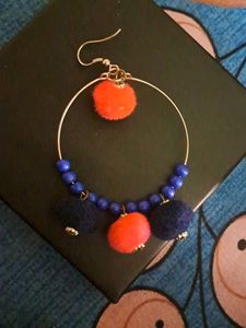 Blue And Pink Earrings