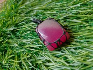 Pink And White Onyx Agate Pendant