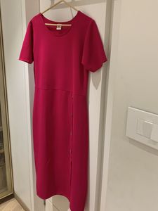 Magenta Midi Dress
