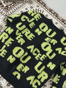 Statement Letter Graphic Knit Sweater