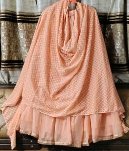 Peach Embroidered Dress