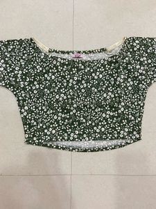 Ginger Floral Print Crop Top