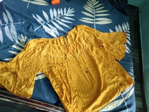 Yellow Embellished Top