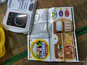 Kitchen Set With Yellow Suitcase For Baby