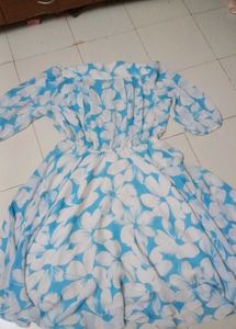 Floral Print Midi Wrap Dress