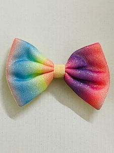 glittered hair bow clip