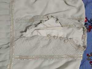 Elegant White Ethnic Gown