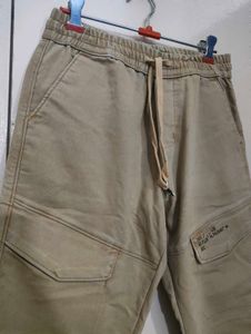 Khaki Cargo Joggers