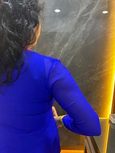 Transparent(See Through) Royal Blue 💙 Long Kurti