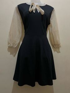 Korean Pintrest Flared Black One Piece❤️