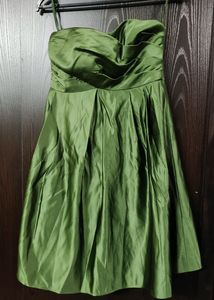 Silk Satin Flared Mini Dress / New With Tag