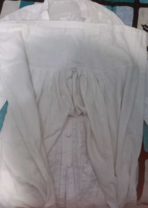 Embroided White Kurta