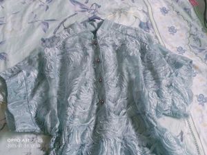 Elegant Blue Lace Dress