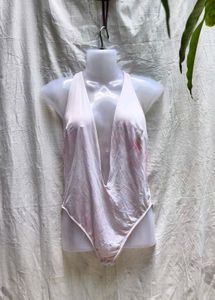 N. Pink Halter Bodysuit