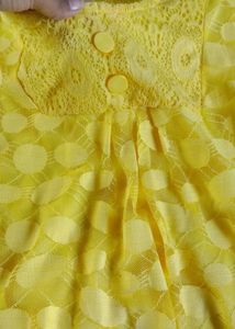 Yellow Tie-Sleeve Top