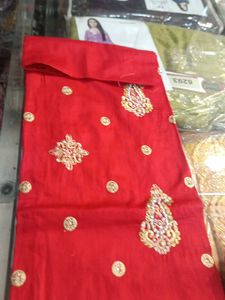 Red Embroidered Salwar Kameez Suit (Minor Issue)