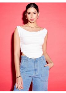 Uptownie White Top Blouse