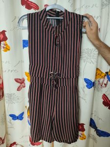 Cute Red And Black Jumpsuit