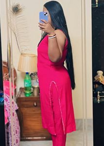 Rayon Plain Casual Women Kurta Set