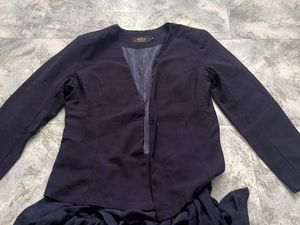 Elegant Blue Coat cum Dress