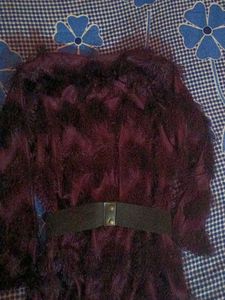 Fuzzy Patterned Mini Dress