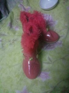 Pink Furry Baby Shoes