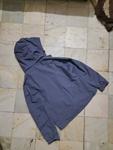 Blue Hooded Outdoor Jacket