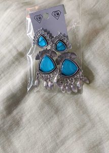 Stylish Blue Drop Earrings
