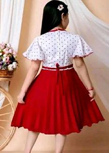 Girls Red &amp; White Polka Dot Dress