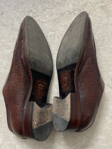 Escaro Royale Brown Leather Monk Strap Shoes