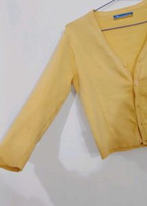 Yellow Cute Cardigan