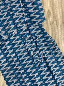 Blue Ikat Print Kurta Set
