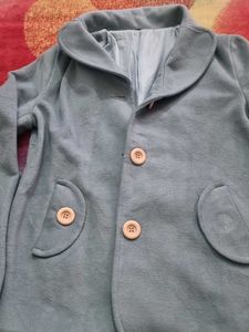 Cute Blue Button-Up Jacket