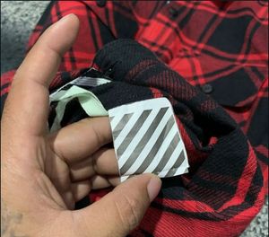 Off-White Red &amp; Black Flannel