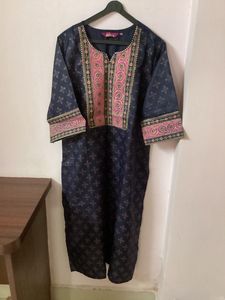 Navy Blue Kurta Set