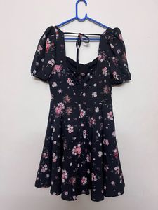Mini Lowcut Floral Dress