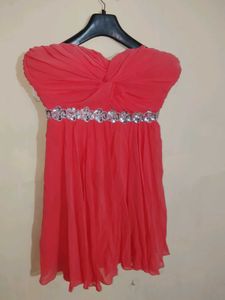 Coral Party Mini Dress