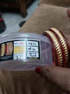 Red &amp; Gold Bangles