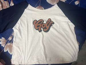y2k Golf off shoulder Tee