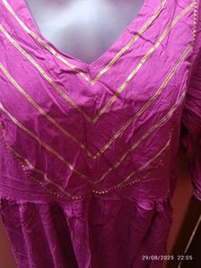 Xxl Pink Gottapatti WorkKurta