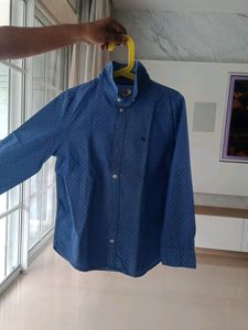 Blue Polka Dot full sleeve shirt for boy age 6-8