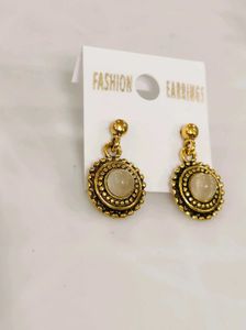 New Fashion Gold Toned Drop Earrings Set Of 2