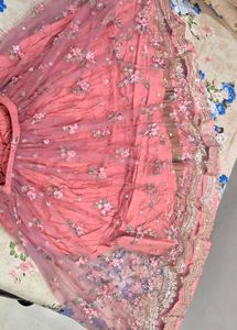 Pink Lahenga With Blouse And Dupatta