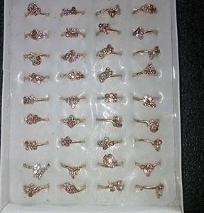 Vintage Rhinestone Rings Set