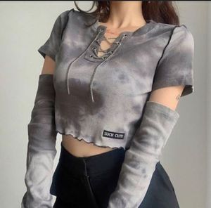 Detachable Sleeves Y2K Crop Top