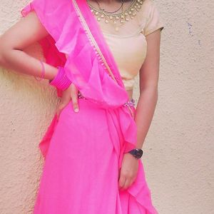 Beautiful Pink Flir Saree 💓